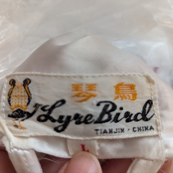 Rayon white brid embroidered vintage 90s kimono - Picture 4 of 5